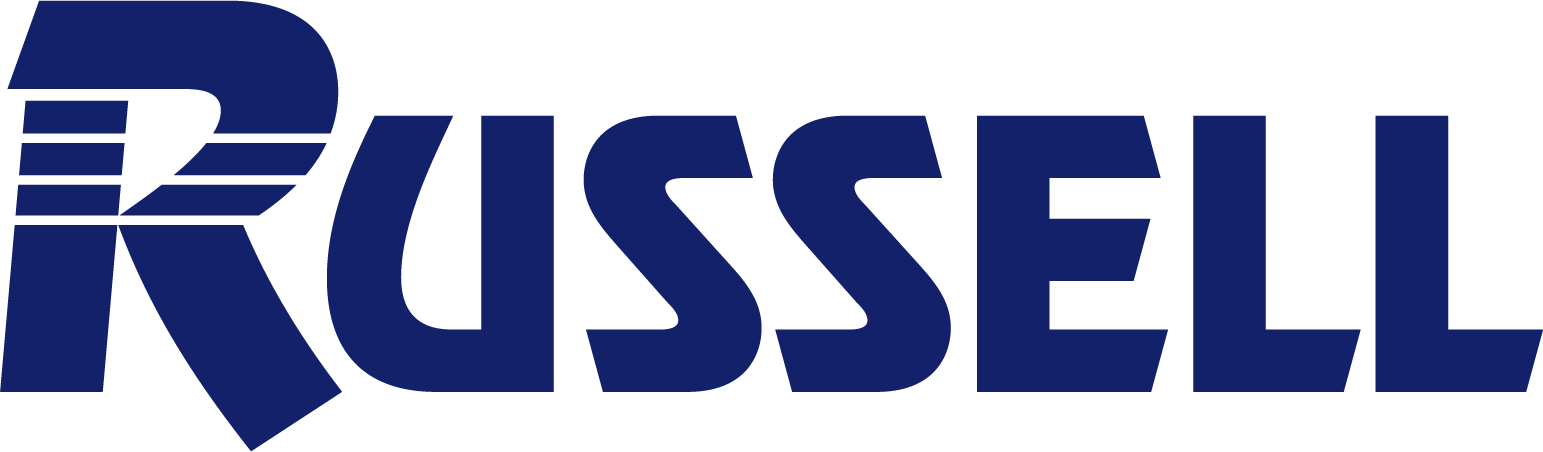 Russell logo navy